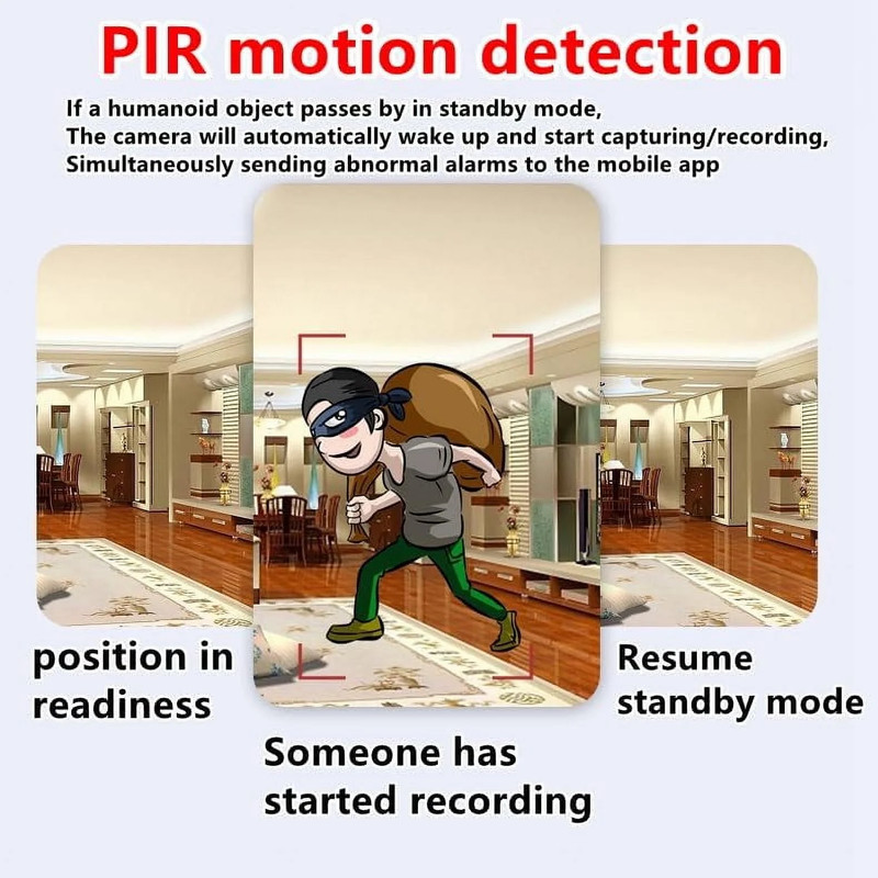 2PC Wireless Wifi Security Camera Home Indoor Outdoor Camera House Cam 1080P Car gallery
