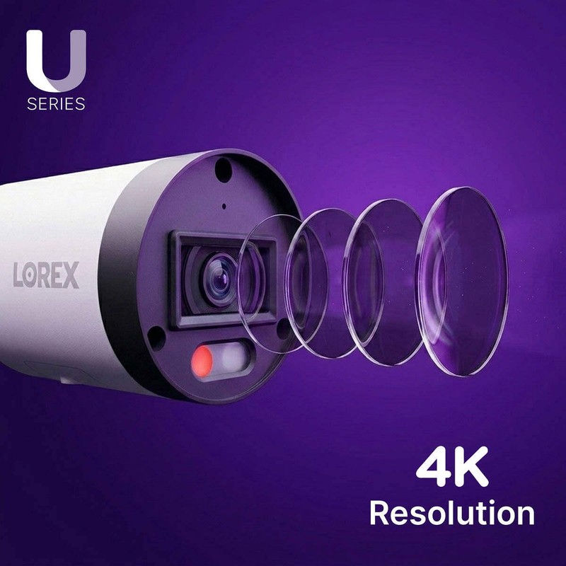 Lorex Connect U3 4K PoE Bullet Camera with Red & Blue Deterrence Lights gallery