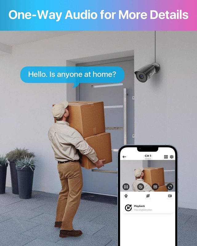 ZOSI 1080p HD-TVI Home Security Camera with Wired-1Cam, 36-Grey gallery