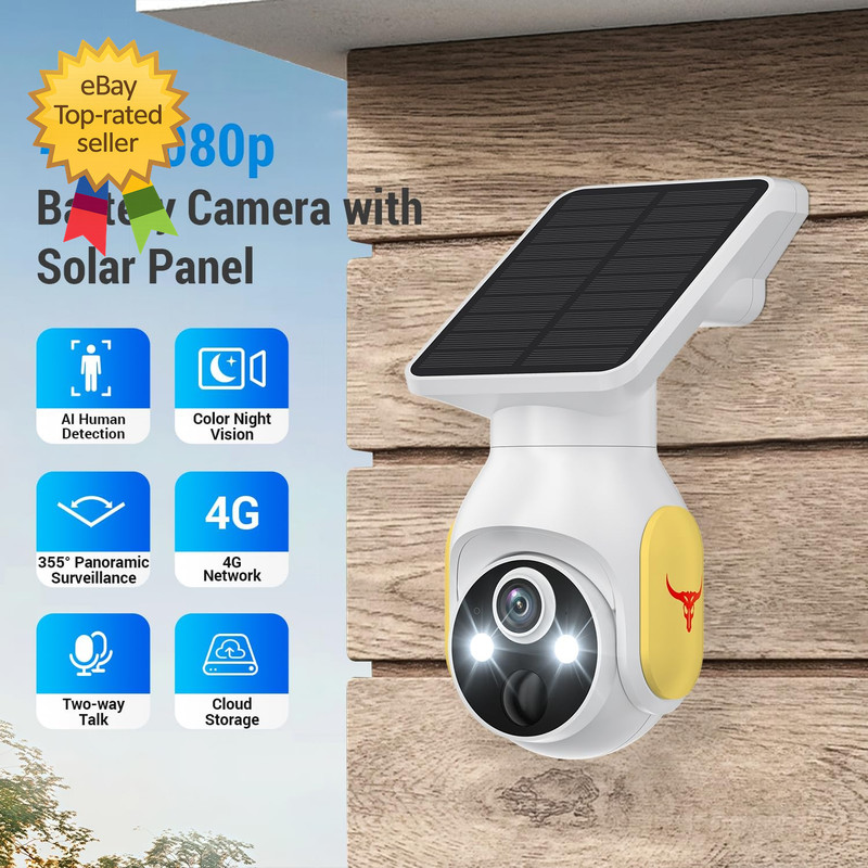 1080P Security Camera Wireless with Solar Panel AI Human Detection 2 Way Audio.. gallery