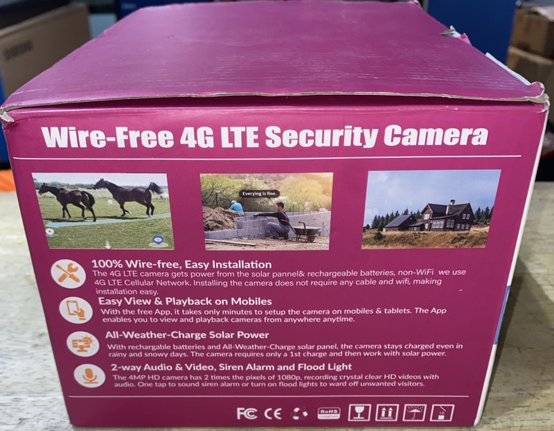 4G LTE Cellular Solar Security Camera Wireless Outdoor, Human Detection, Color N gallery