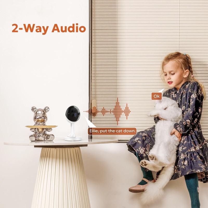 Indoor Security Camera 2K Motion Detection Pet Cam Baby Monitor Night Vision gallery