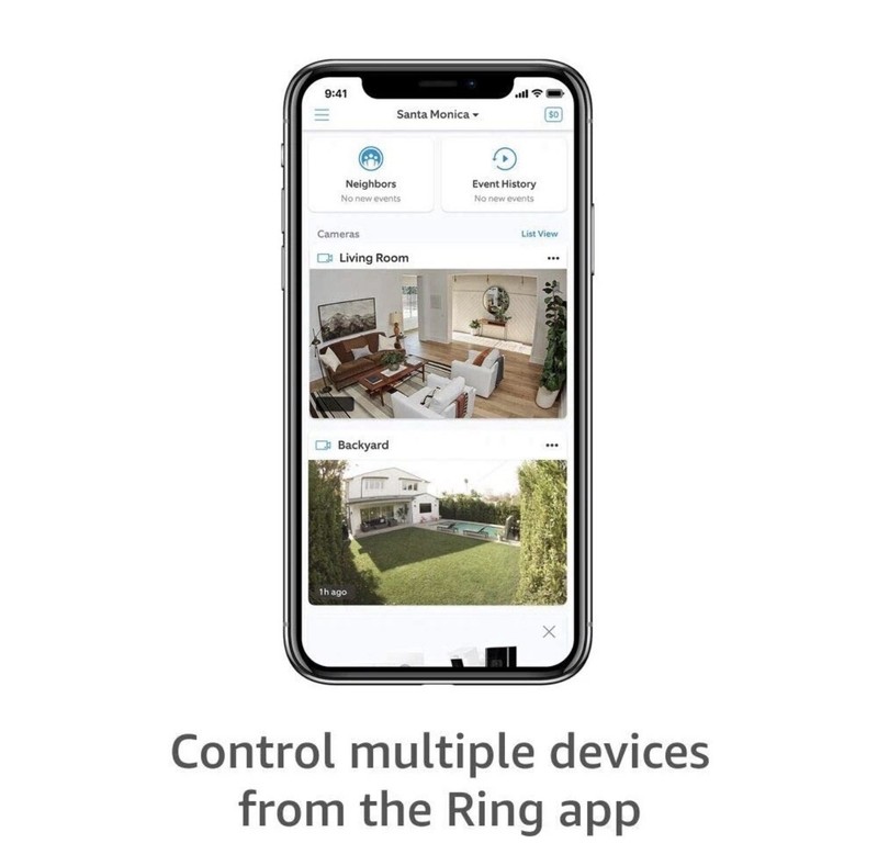 Ring Stick Up Cam Indoor/Outdoor 1080p WiFi battery Security Camera White 3rd gallery