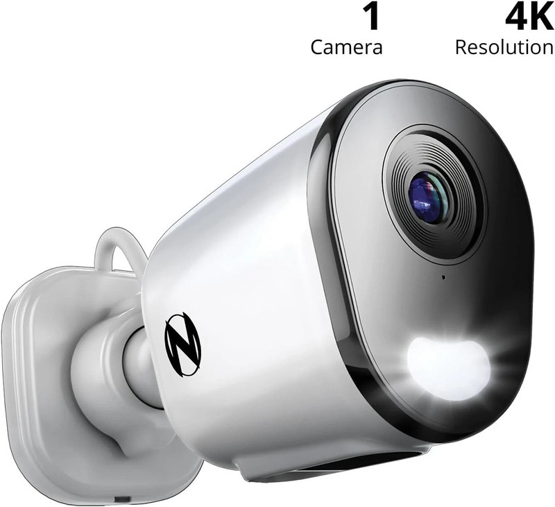 Night Owl WCM-FWIP8L-BS Plug-in AC Powered WiFi 4K Standalone Add-on Camera Open