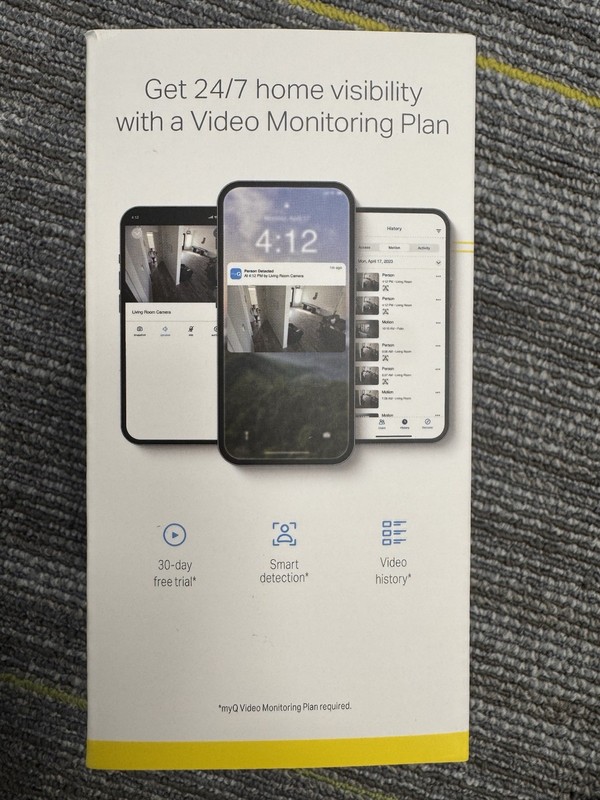 MyQ Smart Indoor Camer Smart Detection Night Vision 1080p White MYQ-C13AXXW gallery