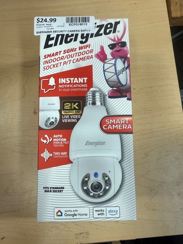 NEW-ENERGIZER SECURITY CAMERA E0P1-1001-5GW (ECP018012)