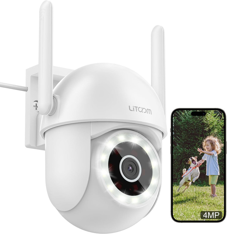 2.5K Security Camera Outdoor, 2.4G Wi-Fi Camera for Home Security Outdoor wit…