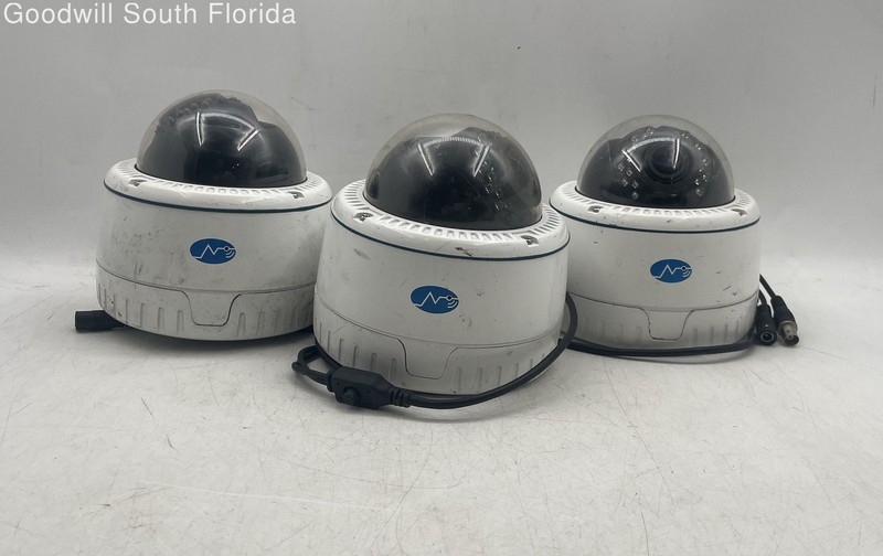 Lot Of 3 Pieces White Wi-Fi Security & Surveillance Camera Not Tested