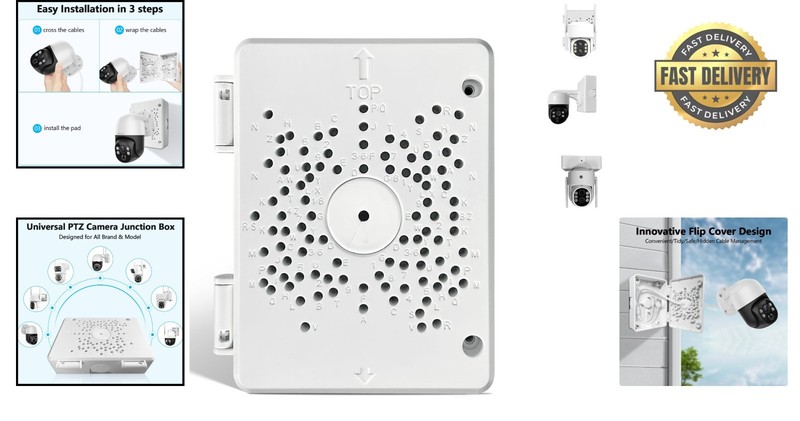 Waterproof PTZ Camera Junction Box with Innovative Flip Cover for Easy Access gallery