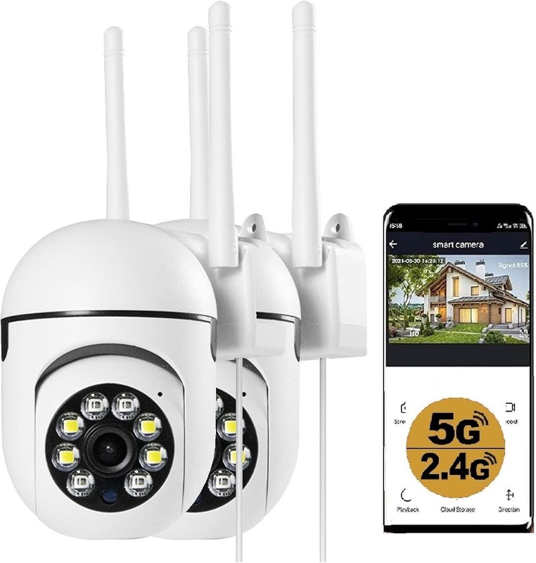 Outdoor Security Cameras, 2.4GHz & 5G WiFi Cameras for Home Security, 1080P D... gallery