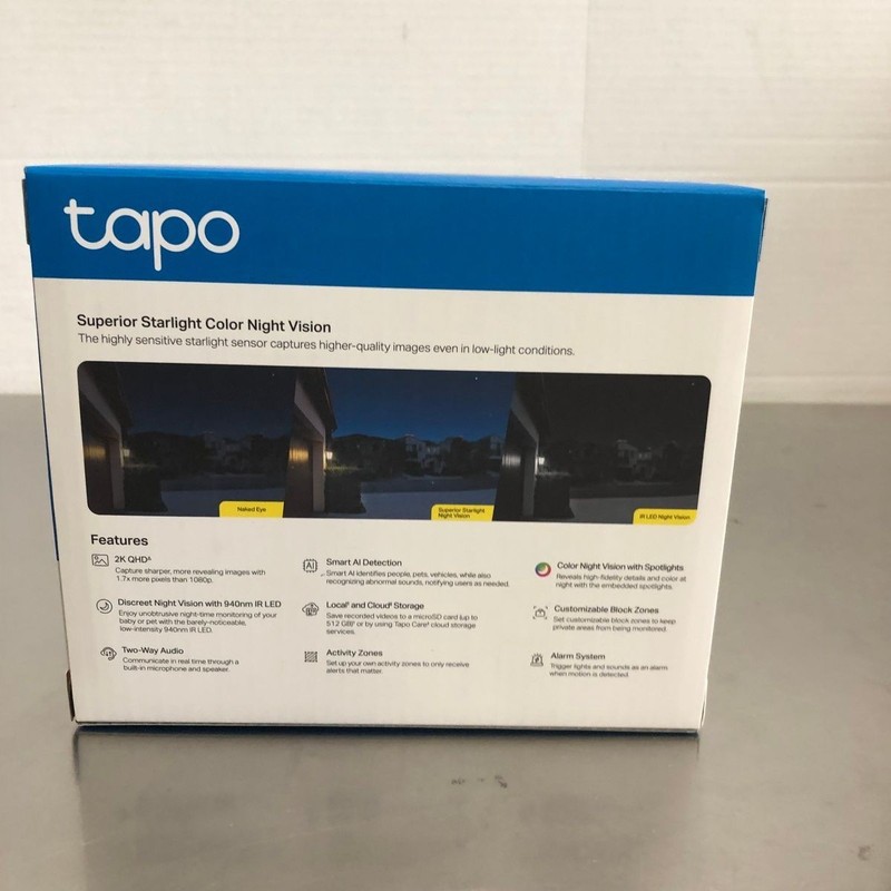 TP-Link Tapo C120 2K QHD Indoor Outdoor Home Security Wi-Fi Camera Color Night gallery