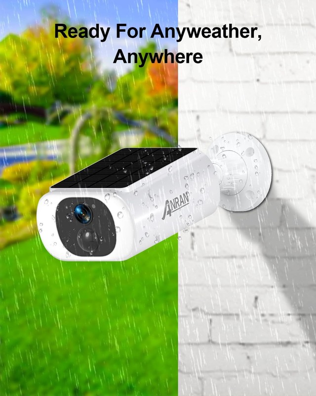 2K Solar Security Camera Wireless Outdoor, Forever Power with Built-in Solar ... gallery