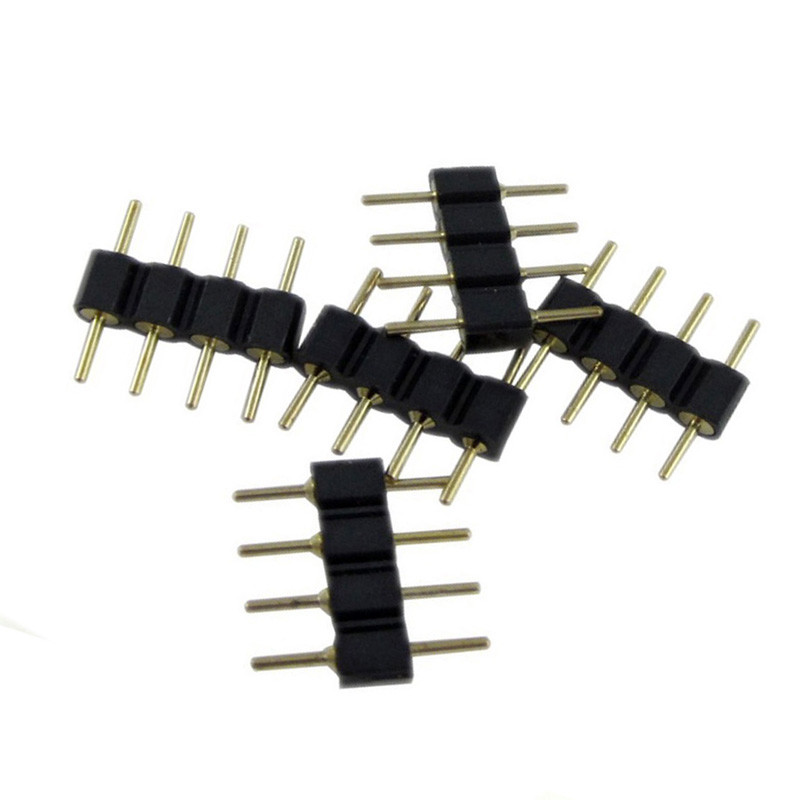 50set/lot 4pin RGB connector, 4pin needle, Male and Female type 4pin For strip gallery