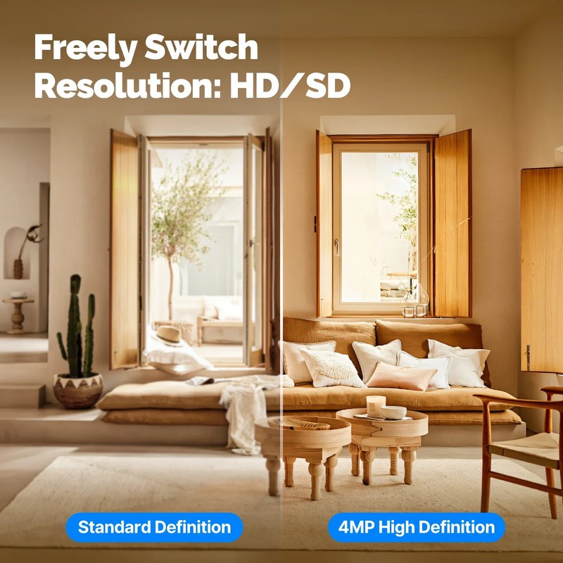 WiFi Indoor Pan/Tilt Smart Security Camera 4MP HD Infrared Night Vision Motion gallery