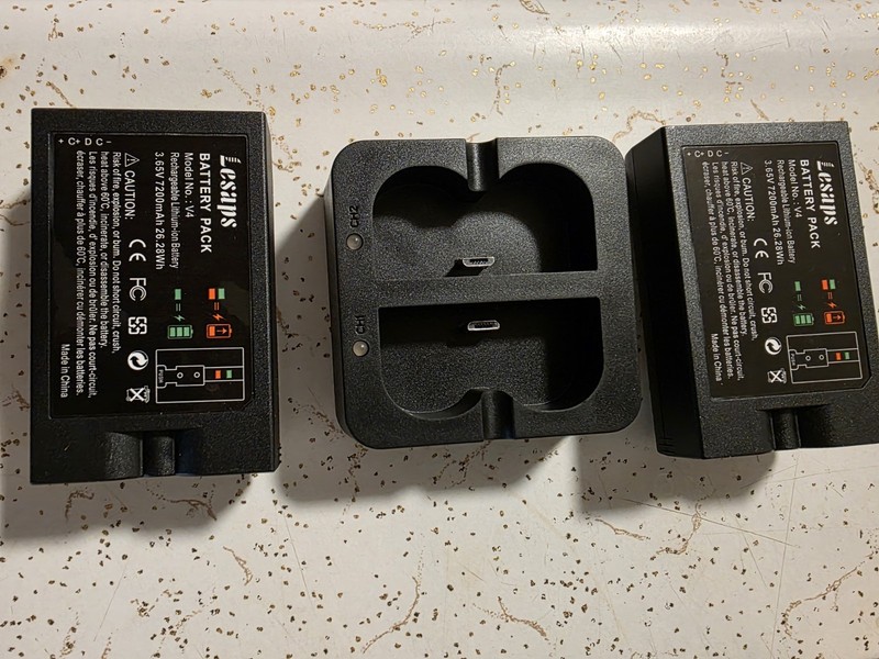 2 Pack Rechargeable Battery with charger for Ring camera Doorbell 2/3/4/3 plus gallery