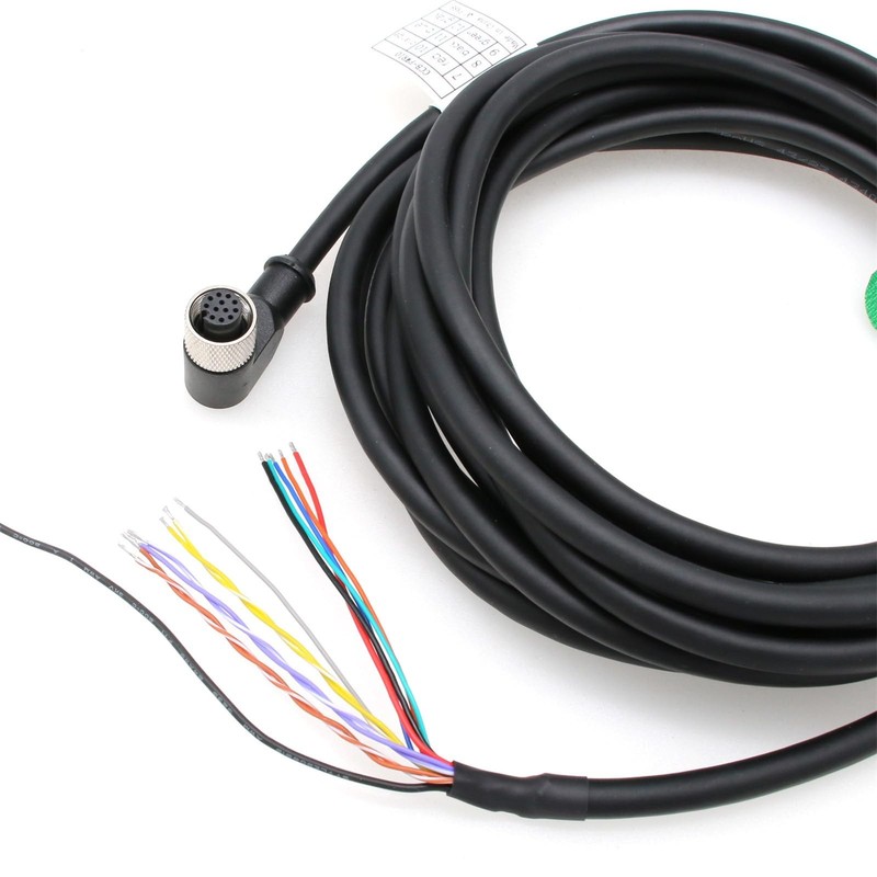 Cognex in-Sight 2000 Power IO Cable M12 A-Coded 12 Pin Female Right Angle to ... gallery