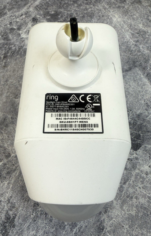 Ring Spotlight Wired Cam White Plug-In Security Camera FOR PARTS OR NOT WORKING gallery