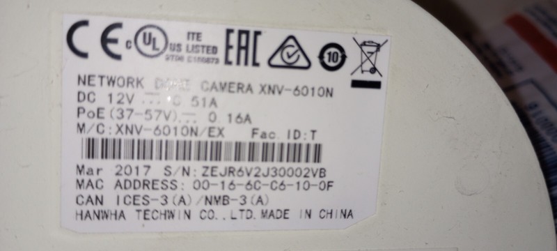 Hanwha Techwin WiseNet XNV-6010N Megapixel Network Camera gallery
