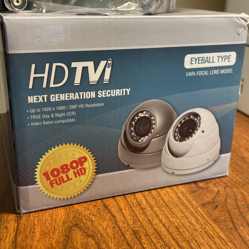 New TIB-1032V HD-TVI 1080p 2MP IR LED Eyeball Dome Security Camera 2.8-12mm Lens gallery