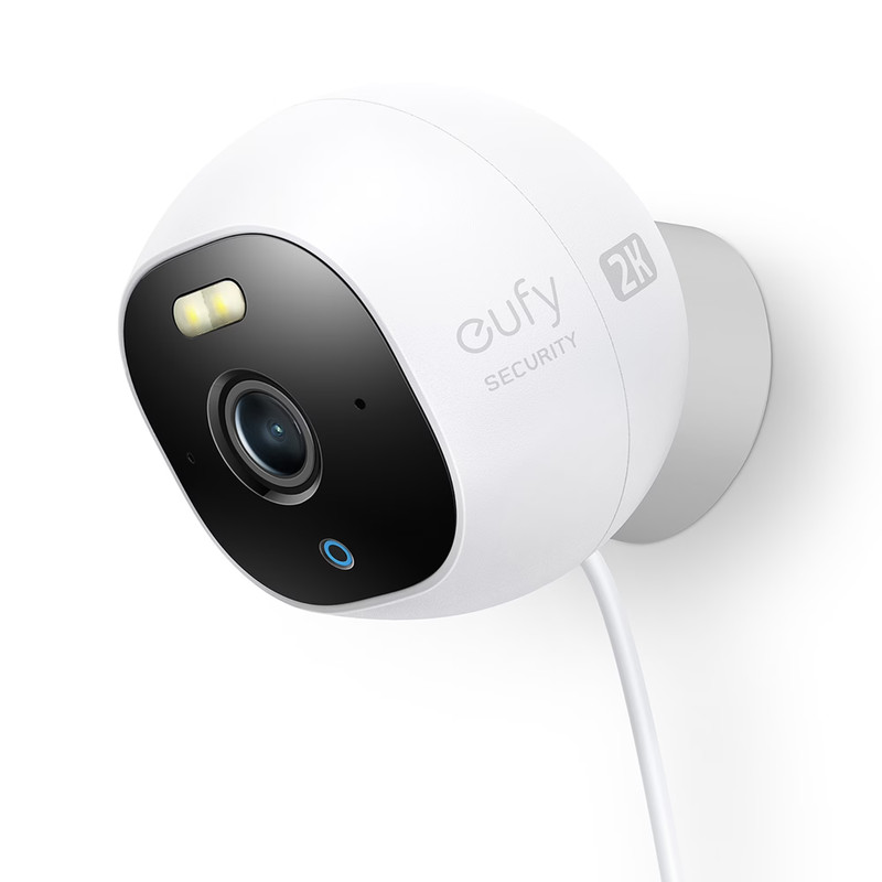 eufy Wired Outdoor 2K Surveillance Camera with Spotlight 2.4 GHz Wi-Fi gallery