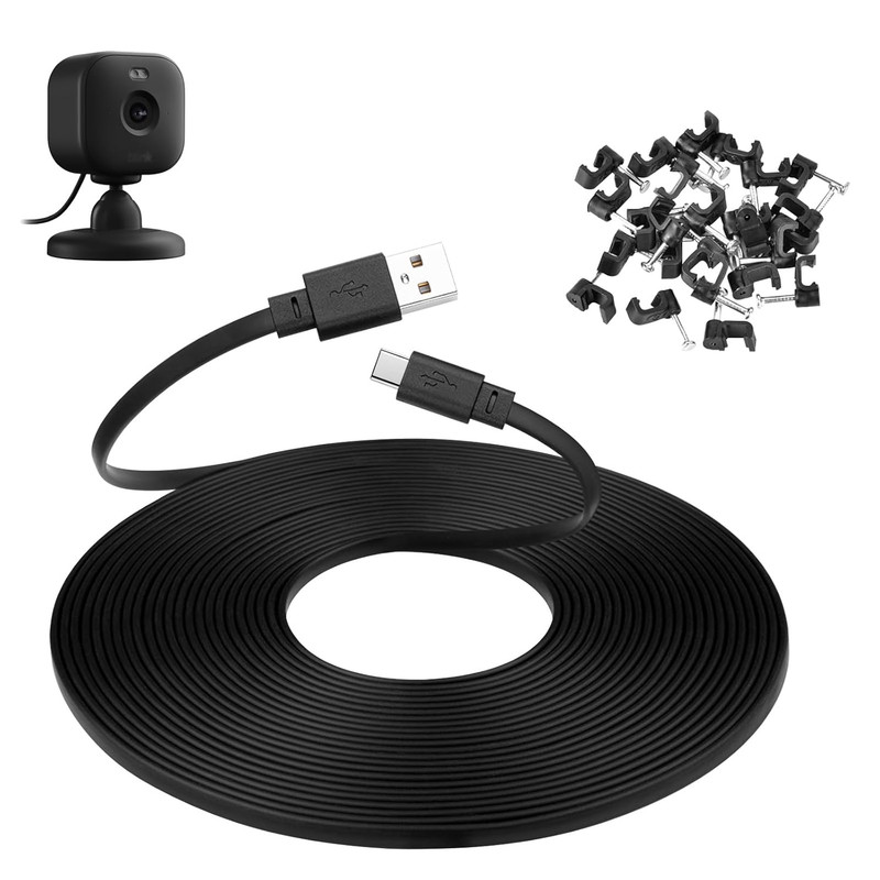 30 Ft Power Cord for Blink Mini 2 Camera, Blink Outdoor 4, Long USB C Extension gallery