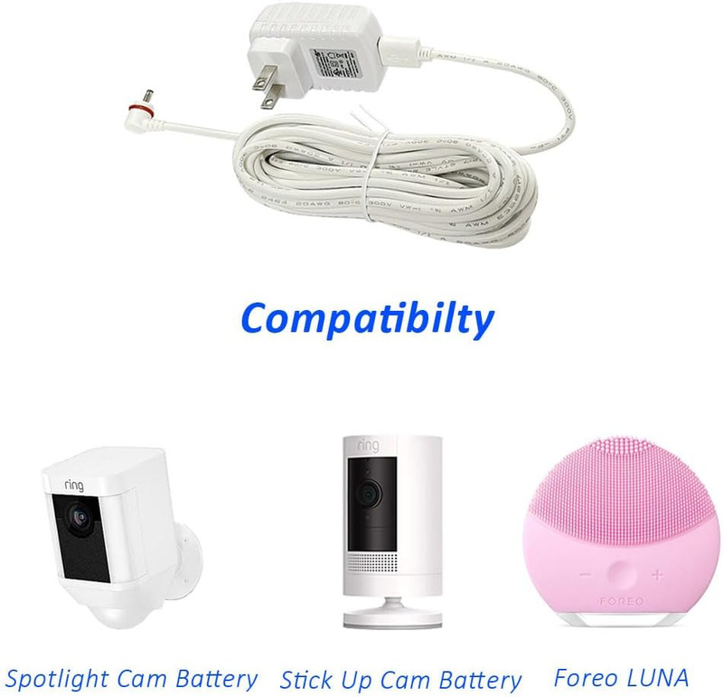 Power Adapter for Ring Stick up Cam Battery 2Nd/3Rd Gen 16Ft Fireproof Outdoor gallery