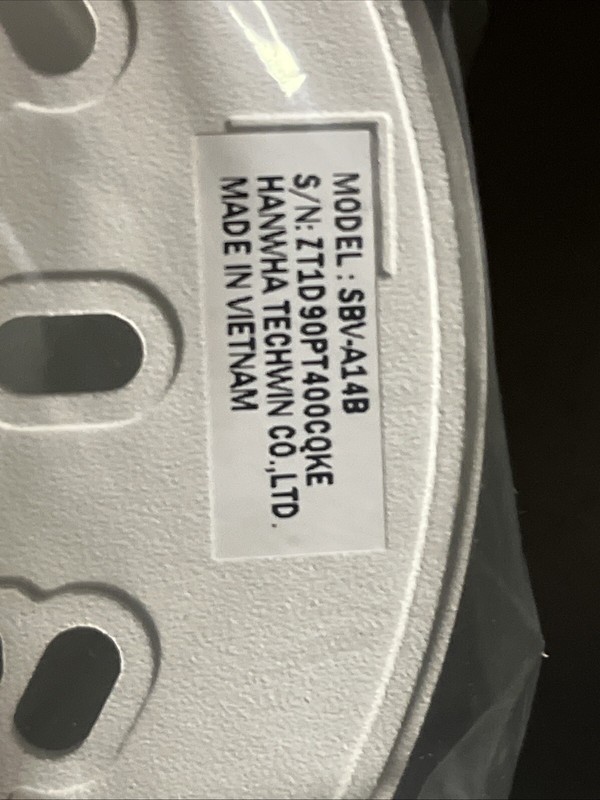 Hanwha Security Camera White Back Box SBV-A14B gallery