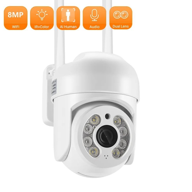 4MP PTZ Wifi IP Camera Outdoor Security Protection 5x Zoom Surveillance SmartCam