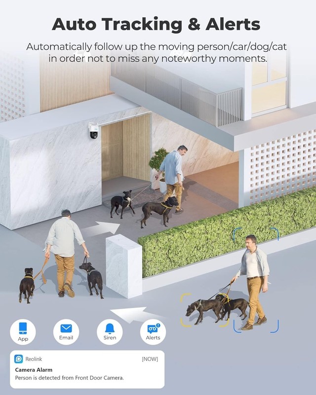 4K Wired WiFi Outdoor Security Camera: 8MP PTZ with Auto Tracking & Night Vision gallery