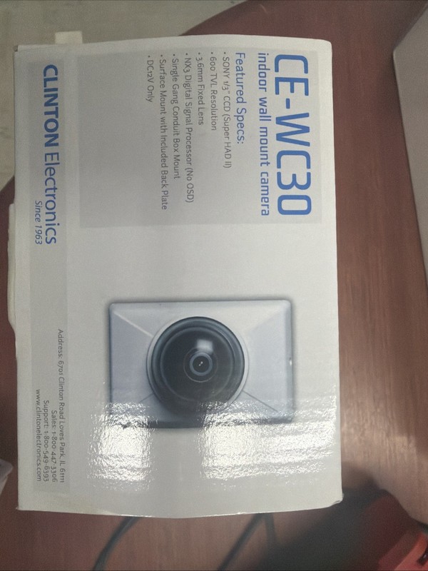 NEW Clinton Electronics CE-WC30 Wall Mount Camera
