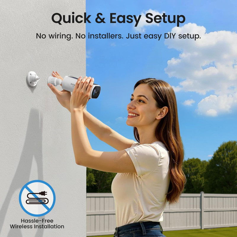 Solar Security Cameras Wireless Outdoor, 2Mins DIY Installation, No Subscription gallery