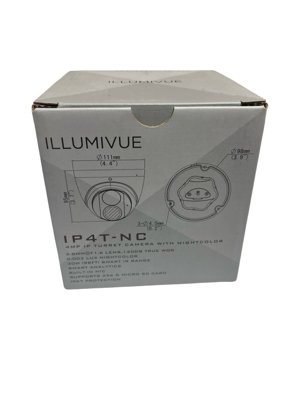 MSTR Illumivue 4MP IP Turret Camera with Nightcolor IP4T-NC - White gallery