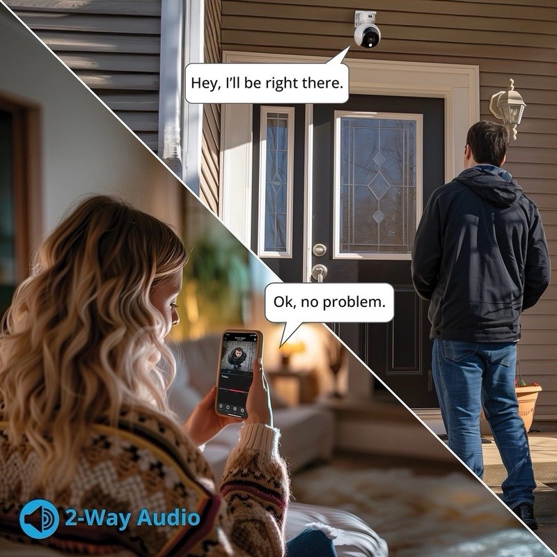 Wired Spotlight Pam And Tilt 4k With Two Way Audio Night owl Cameras 2 Pack gallery
