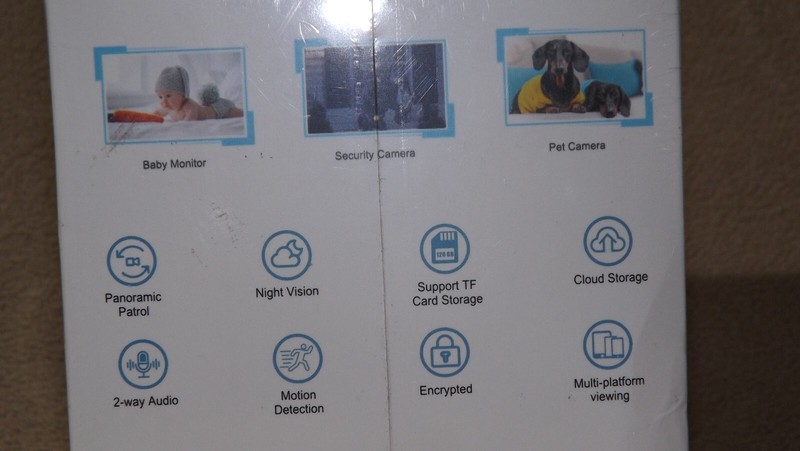 Litokam 2K Indoor Security Camera, 360°/ Night Vision/ Motion Detection gallery