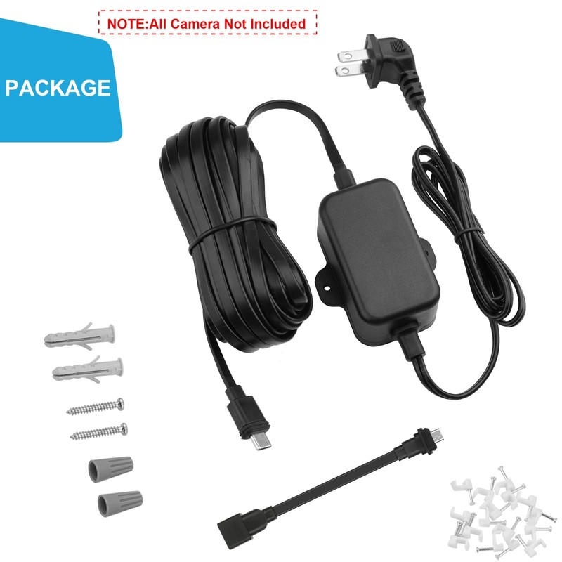30Ft Weather Resistant Power Adapter for Blink Mini 2/Outdoor 4, Black 1 Pack gallery