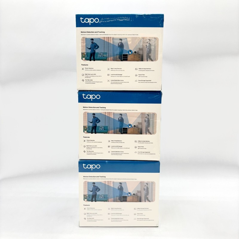 3 Pack Tapo C200 1080p Full HD Pan/Tilt Home Security Wi-Fi Camera Two-way Audio gallery