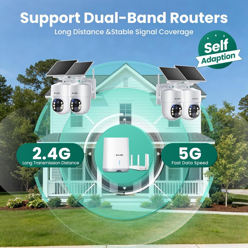 - 5MP Security Cameras Wireless Outdoor, No Subscription & Solar Powered,4-Ca... gallery