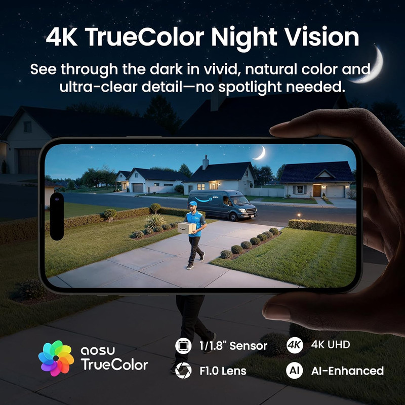 Security Camera Wireless Outdoor 4K TrueColor Night Vision AI Detection 360 Auto gallery