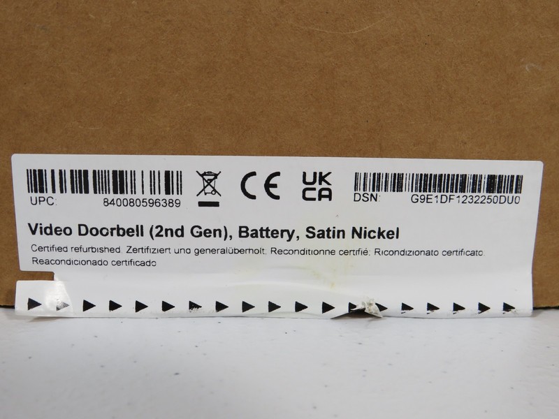 Ring Video Doorbell (2nd Gen) Camera Unit (Satin Nickel) Security New Open Box! gallery