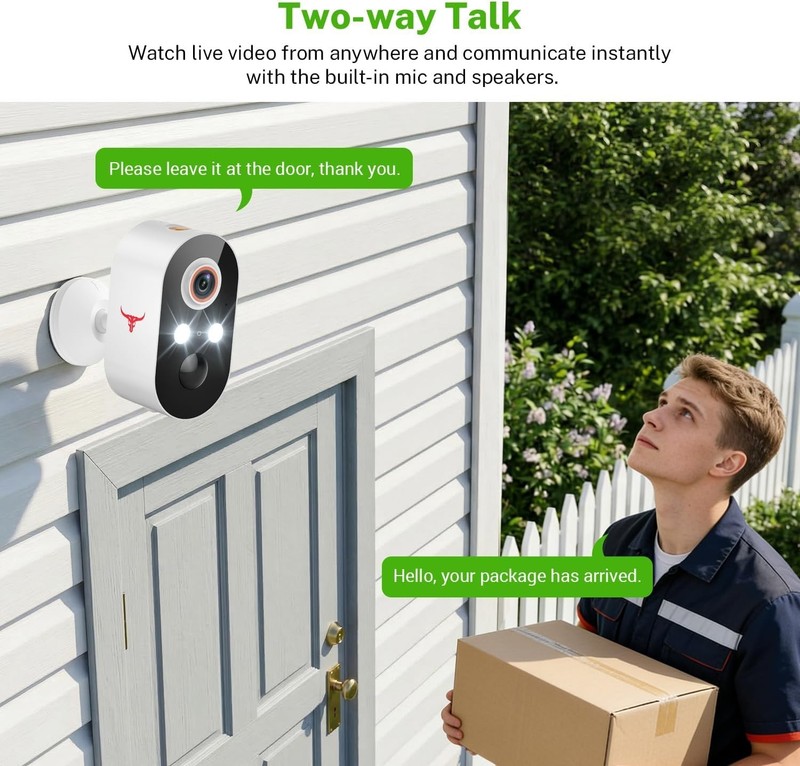 Reliable Wireless Security Camera 1080P with AI Detection - Indoor & Outdoor Use gallery