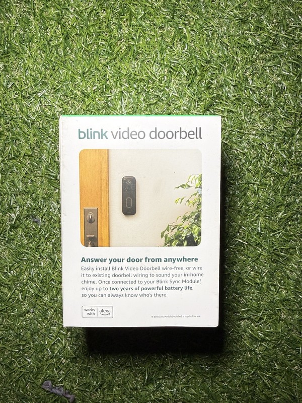 Blink Video Doorbel with Sync Module Core, Battery, Head-to-Toe HD View Black ✅ gallery