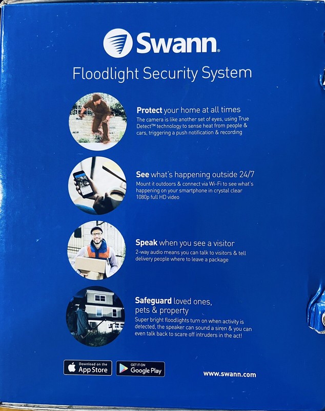 Swann SWWHD-FLOCAMW 1080p Outdoor Wi-Fi Floodlight Security Camera BRAND NEW gallery