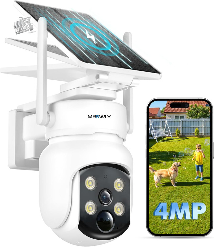 Outdoor Wi-Fi Camera Solar Panel Battery 2K 5GHz Wireless PTZ 360° PI gallery