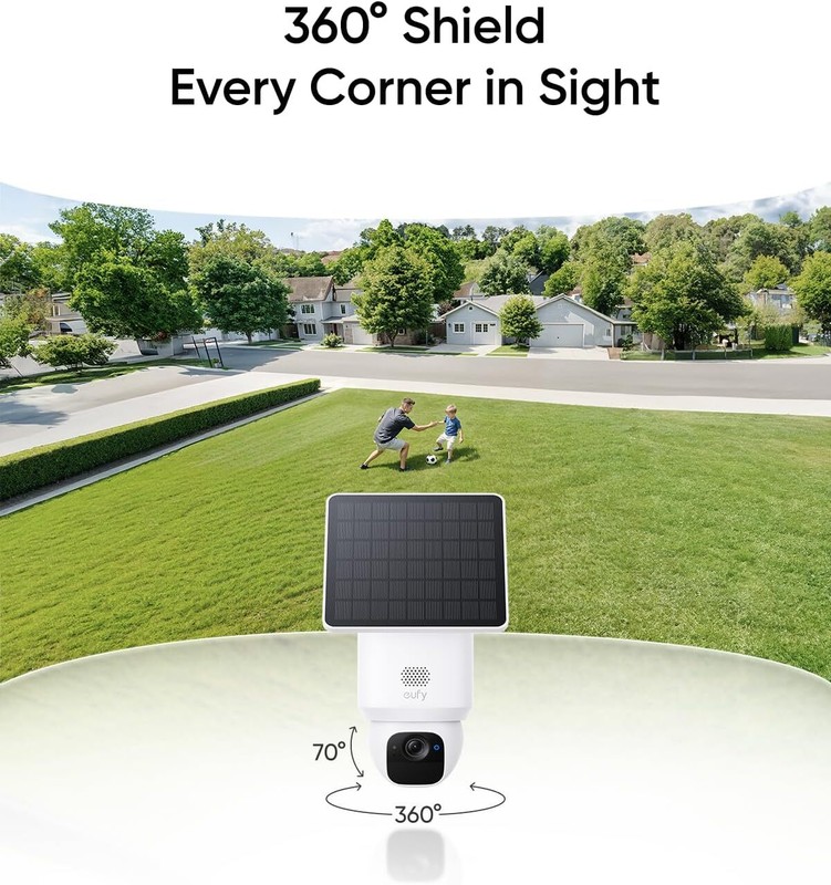 eufy SoloCam E30 Security Cameras Wireless Outdoor Solar Camera Kit 2K 360° Pan gallery
