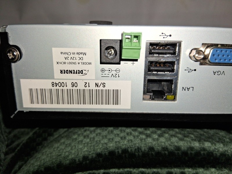 Defender SN301-8CH-X 8 Channel DVR Recorder w/ Remote gallery