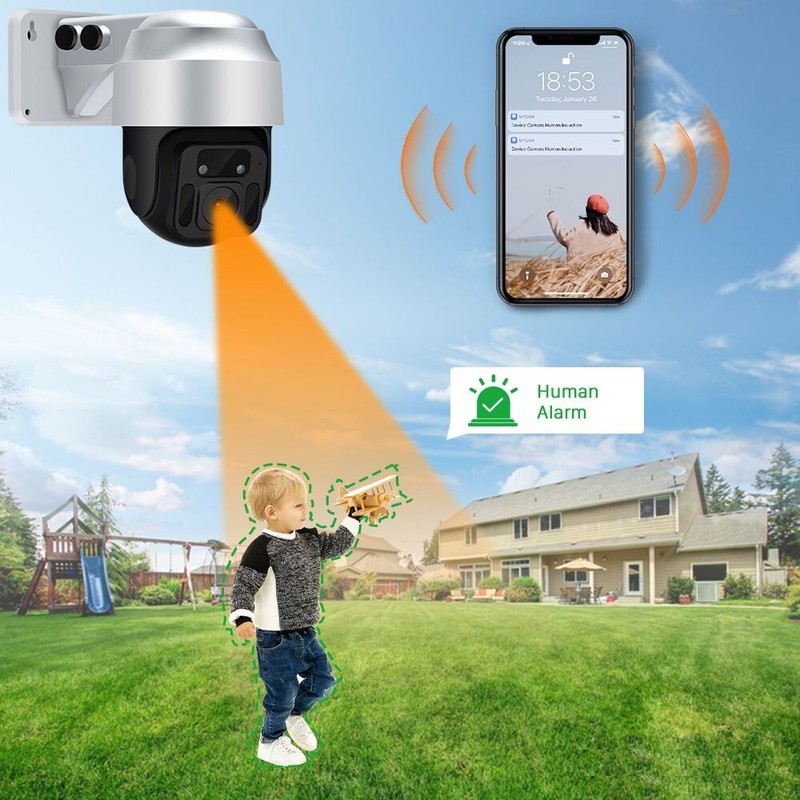 2MP Wifi PTZ Camera Outdoor 1080P Solar Power Battery IP CCTV Wireless SmartCam gallery