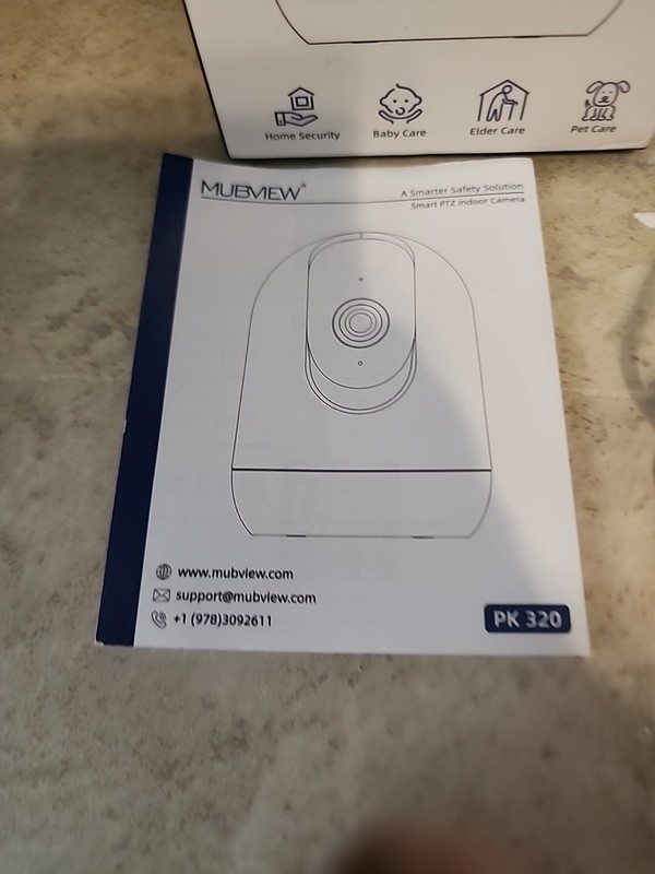 MUBVIEW 1 Pack Indoor Camera with Phone App, Motion Tracking, 2.4G WiFi PK320 gallery