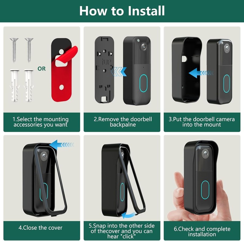All-New Blink Doorbell Mount Compatible with Blink Video Doorbell Camera(2nd Gen gallery