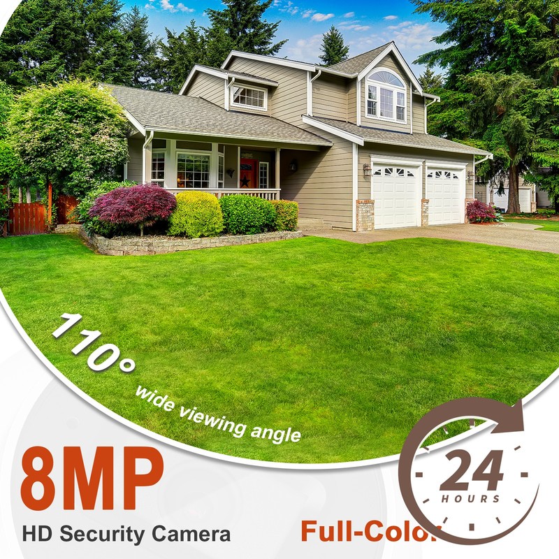 8MP Heavy Duty Metal Case POE IP Camera Outdoor UltraHD 2.8mm lens for NVR/RTSP gallery