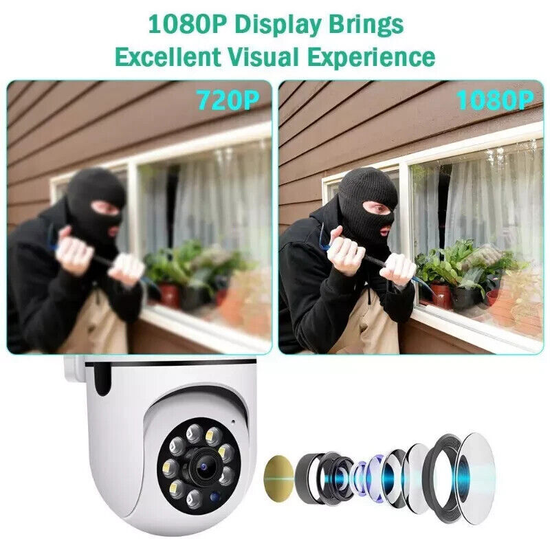 Wireless Security Camera System Outdoor Home 5G Wifi Night Vision Cam 1080P HD gallery